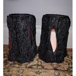 New Solar Lights Outdoor,Stump On Fire Torch Lights,Flickering Flame Lantern